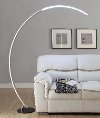 Metal Nickel Arc Floor Lamp