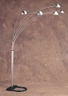 Chrome 5-Arm Arc Floor Lamp
