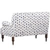 9506HNDFLRIND Hand Flora Indigo Settee -4