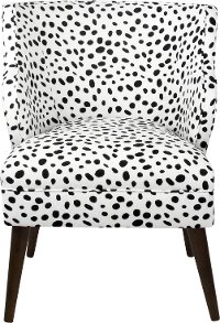 96-1TGBLCWHT Togo Black And White Modern Chair