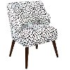 96-1TGBLCWHT Togo Black And White Modern Chair -5