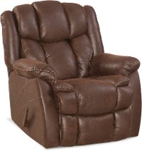 Chocolate Brown Microfiber Rocker Recliner - Renegade