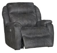 Casual Contemporary Seal Gray Power Recliner - Hercules-2