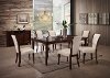 110336828 5 Piece Dining Set - Transitional Hartley Dark Cherry and Cream