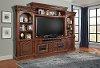 Umber Brown 4 Piece Traditional Entertainment Center - Franklin