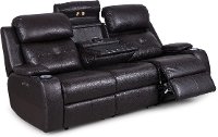 Mocha Dark Brown Power Reclining Sofa - Diego-2
