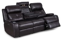 Mocha Dark Brown Power Reclining Living Room Set - Diego