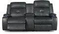 Diego Ebony Power Reclining Loveseat