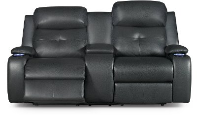 Ebony Power Reclining Loveseat - Diego