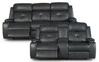 Ebony Power Reclining Living Room Set - Diego-6