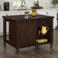 Bourbon Kitchen Island with Granite Top - Country Comfort
