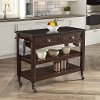 Bourbon Kitchen Cart with Wood Top - Country Comfort