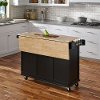 Black Wood Top Kitchen Cart - Liberty-4