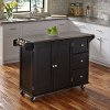 Black Stainless Top Kitchen Cart - Liberty -1