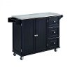 Black Stainless Top Kitchen Cart - Liberty -3