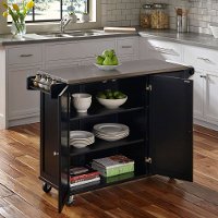 Black Stainless Top Kitchen Cart - Liberty -2