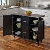 Black Stainless Top Kitchen Cart - Patriot -2