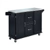 Black Stainless Top Kitchen Cart - Patriot -3