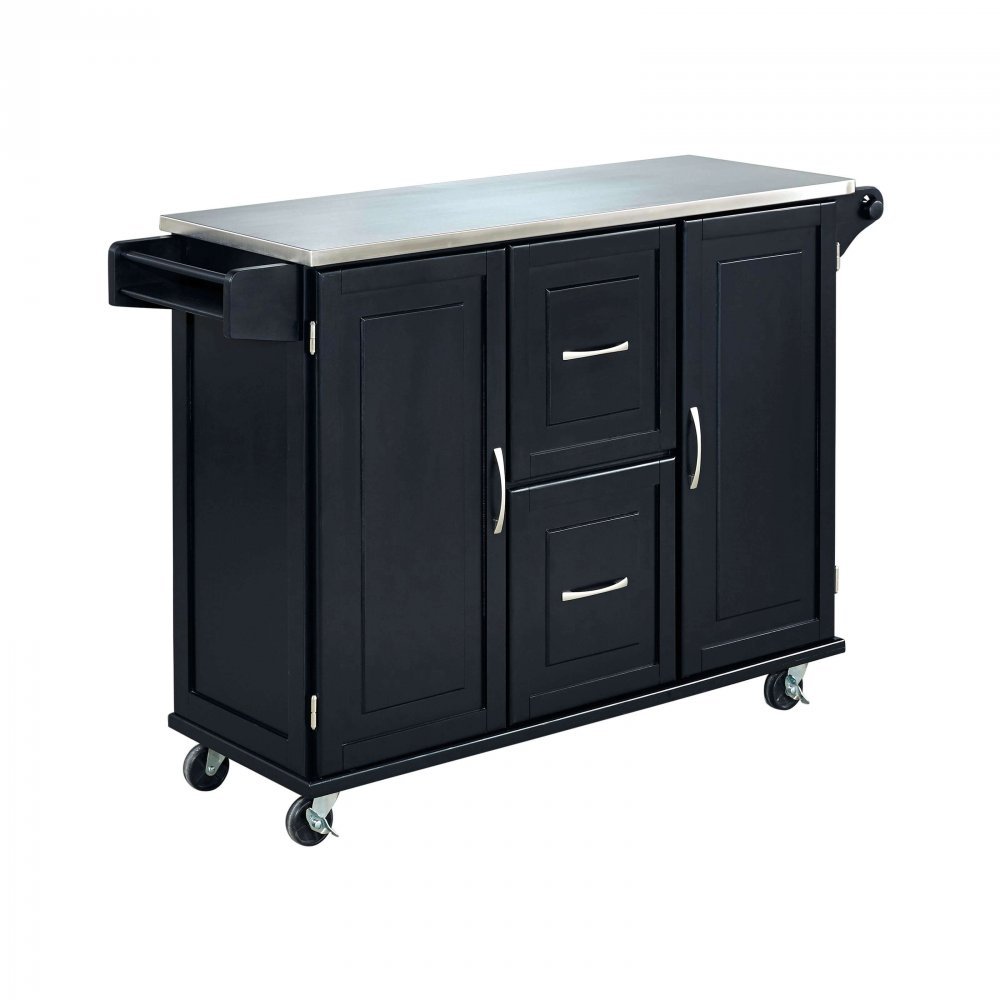 Black Stainless Top Kitchen Cart - Patriot-3