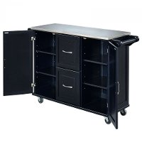 Black Stainless Top Kitchen Cart - Patriot-4