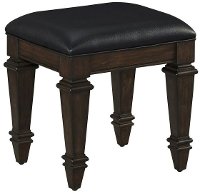 Black Oak Vanity Bench - Prairie Home