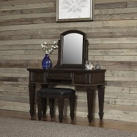 Black Oak Vanity and Bench - Prairie Home