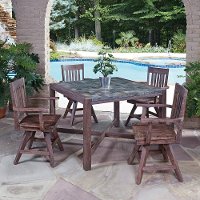 Square Slate/ Mosaic Top Dining Table - Morocco