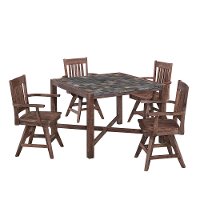 Square Slate/ Mosaic Top Dining Table - Morocco -3
