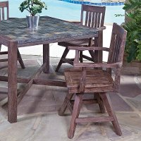Wire Bushed Swivel Chair Pair - Morocco