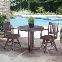 Mosaic 3 Piece Round Dining Set - Morocco