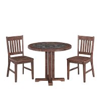 Mosaic 3 Piece Round Table Dining Set - Morocco -2