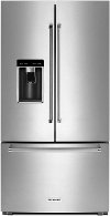 KRFC704FSS KitchenAid 36 Stainless Stain 23.8 cu. ft. Counter-Depth French Door Platinum Interior Refrigerator