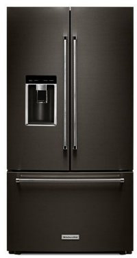 KRFC704FBS KitchenAid Counter Depth French Door Refrigerator - 23.8 cu. ft., 36 Inch Black Stainless Steel