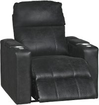 Eclipse Black Home Theater Power Recliner - Headliner