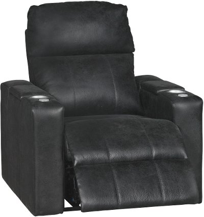 Eclipse Black Home Theater Power Recliner - Headliner