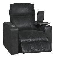 Eclipse Black Home Theater Power Recliner - Headliner-2