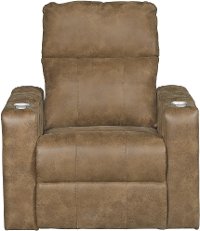 Saddle Brown Home Theater Power Recliner - Headliner