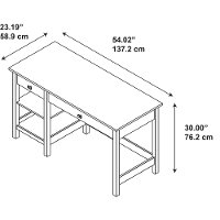Espresso Oak Open Storage Desk - Broadview -5