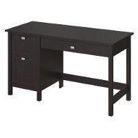 Espresso Oak Single Pedestal Desk - Broadview