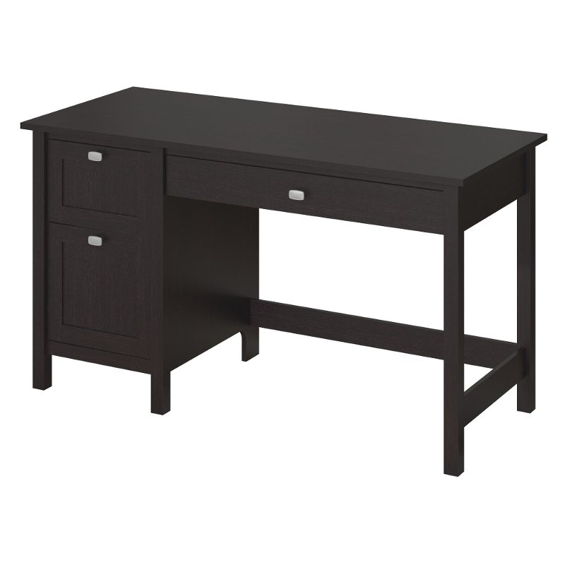 Espresso Oak Single Pedestal Desk Broadview Rc Willey Espresso Oak Single Pedestal Desk