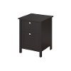 Espresso Oak 2 Drawer Pedestal File Cabinet - Broadview