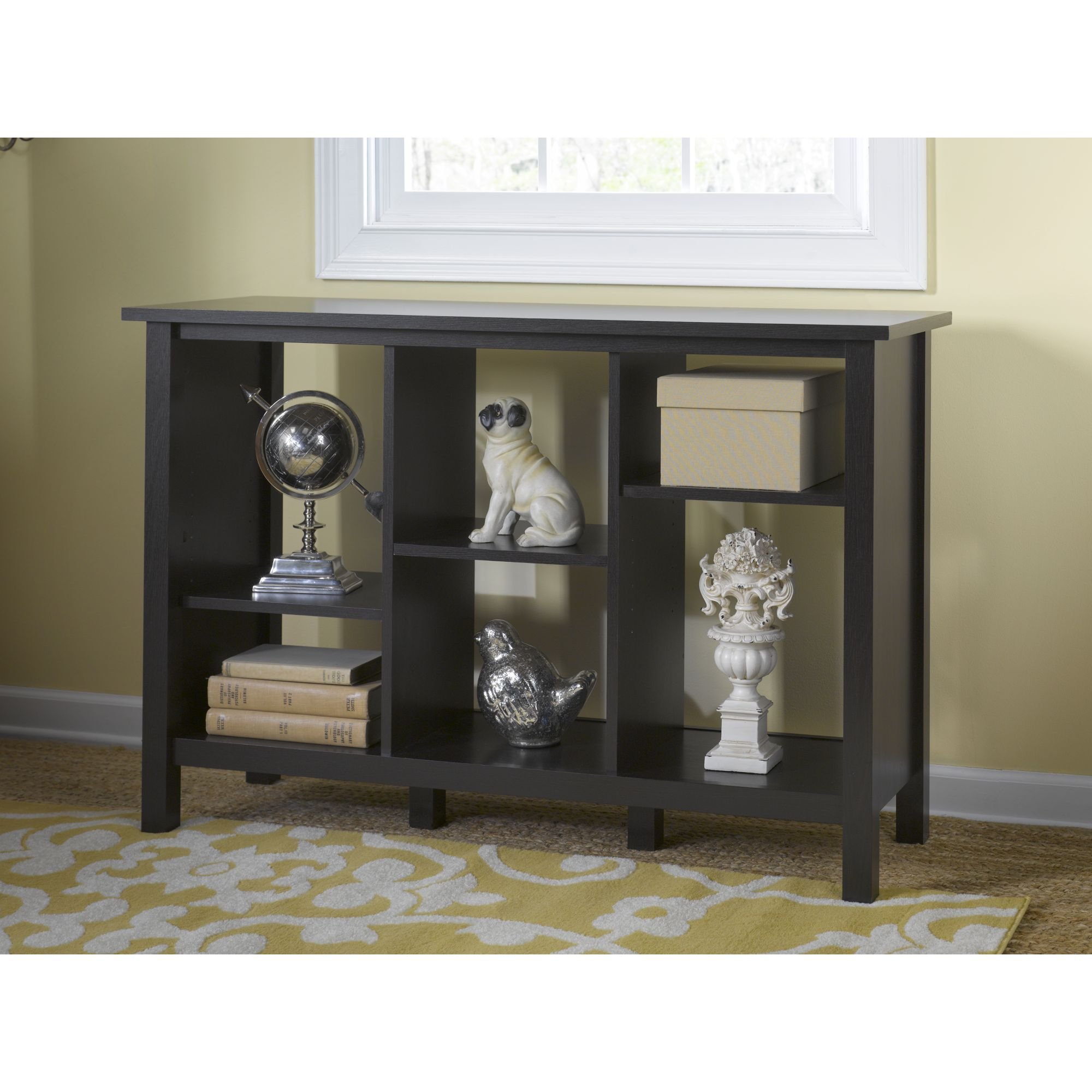 Espresso Oak 6 Cube Bookcase - Broadview -1