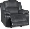 Steamboat Charcoal Gray Leather-Match Rocker Recliner - Monticello-2