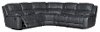 Charcoal Gray Leather-Match 5 Piece Reclining Sectional - Monticello-2