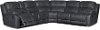 Charcoal Gray Leather-Match 6 Piece Reclining Sectional Sofa - Monticello-3