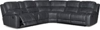 Charcoal Gray Leather-Match 6 Piece Reclining Sectional Sofa - Monticello-3