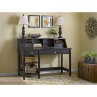 Espresso Oak Open Storage Desk and Organizer - Broadveiw -2