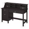 Espresso Oak Single Pedestal Desk, File, Organizer - Broadview