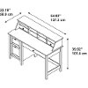 Espresso Oak Single Pedestal Desk, File, Organizer - Broadview-5