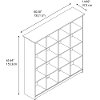 Espresso Oak 16-Cube Bookcase - Cabot -3